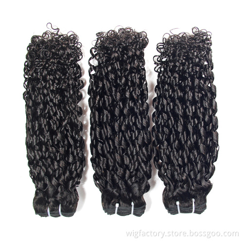 Hot selling ixie curls human hair with closure, pixie curl super double drawn hair, pixie curls double drawn virgin hair